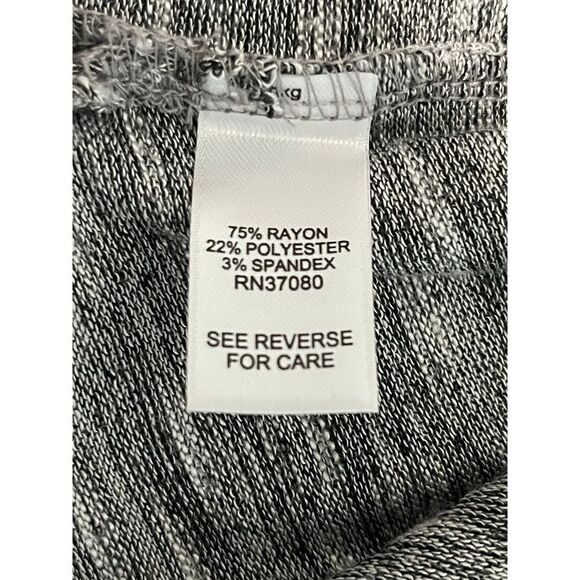 Est.‎ 1946 ASYMMETRICAL BUTTON COLLAR TUNIC KNIT TOP GRAY HEATHER - Picture 6 of 8